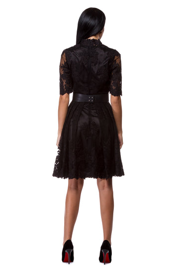 Black lace dress WDR-0007